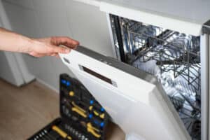 repairing a dishwasher